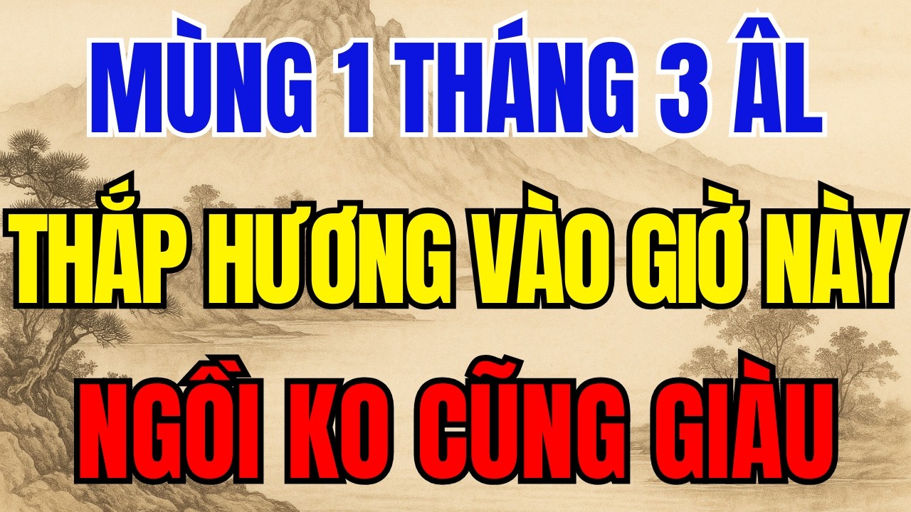 M&ugrave;ng 1 Th&aacute;ng 3 &Acirc;m Lịch, Thắp Hương V&agrave;o 3 Giờ N&agrave;y Ngồi Kh&ocirc;ng Cũng Gi&agrave;u   Lời Phật Dạy!