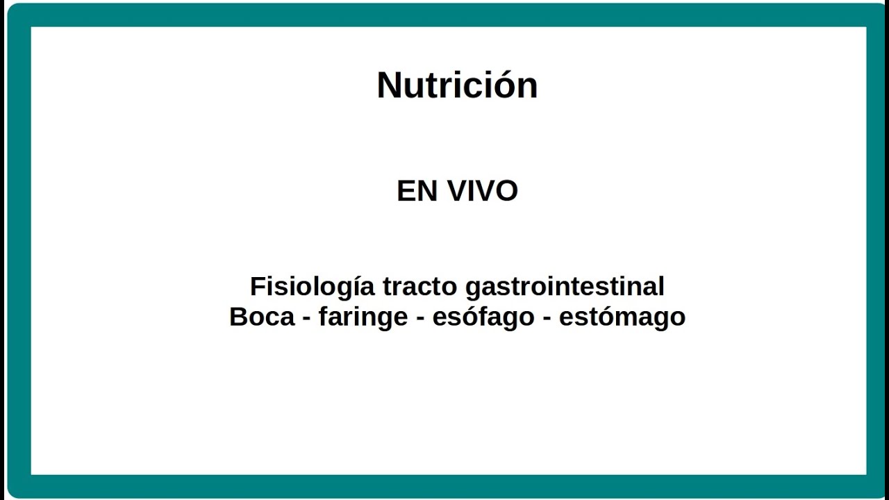 Fisiología básica de boca, faringe, esófago y estómago