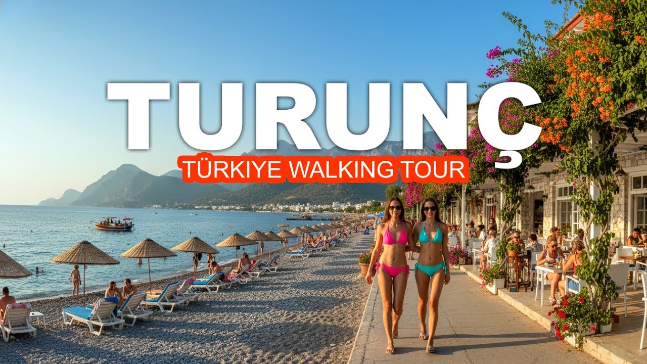 Turun&ccedil; ,Marmaris, T&uuml;rkiye walking tour 4K 60 FPS. Perfect resort town for peaceful rest!