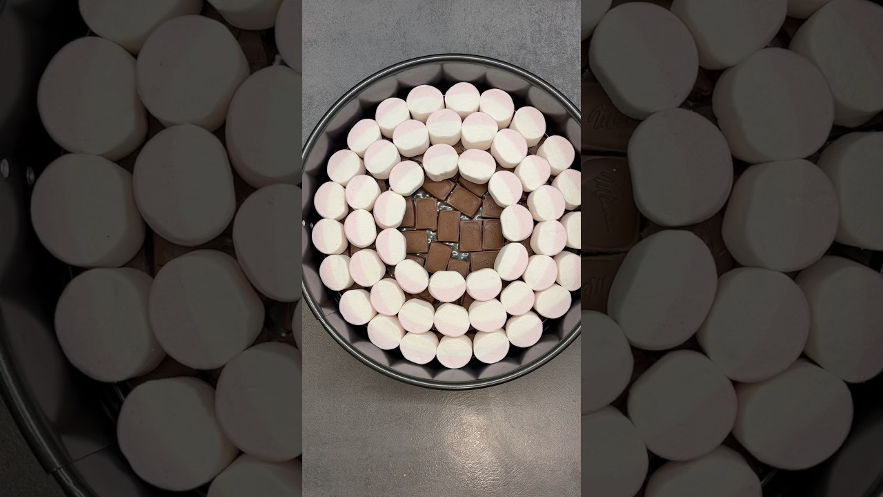Marshmallow with chocolate🍫#easyrecipe #food #recipe #tasty #delicious #dessert #sweets #chocolate