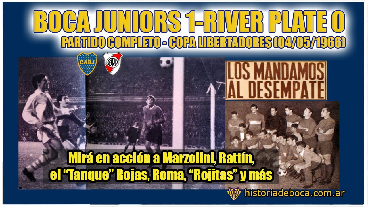 📼 1966: Boca 1 – River 0 | Copa Libertadores 1966 (04/05/1966) – Partido histórico