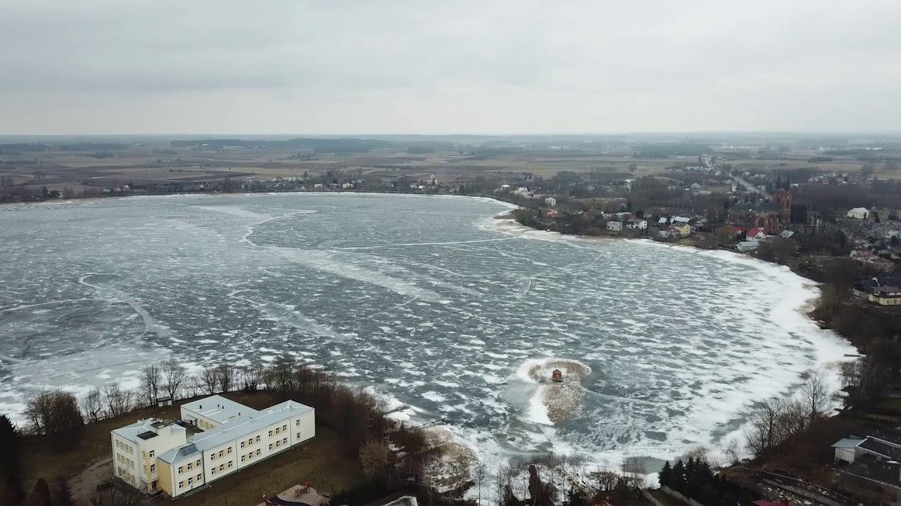 Rajgród - Jezioro Rajgrodzkie - zimowe ujęcia z Mavic Pro