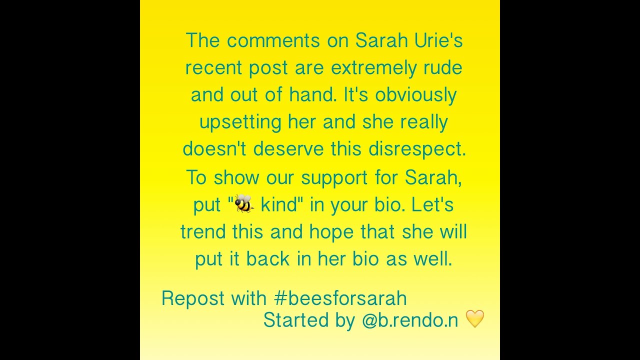 #BeesForSarah