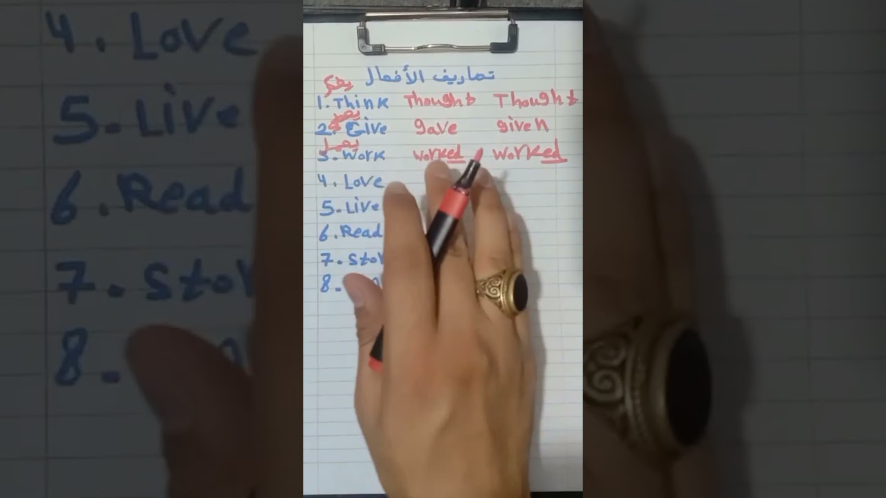 سلسلة اساسيات اللغة الإنجليزية 🏫 | تصاريف الافعال 📝
