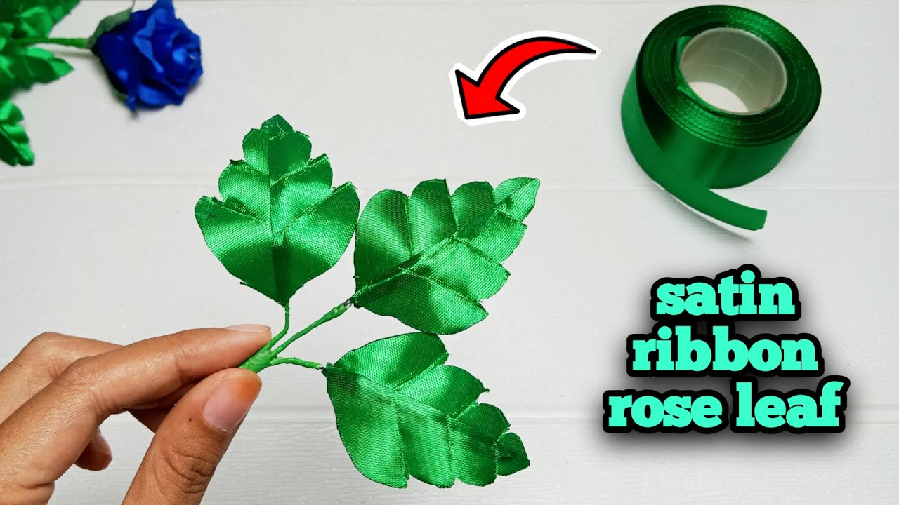 DAUN dari PITA SATIN |How to make Ribbon leaves
