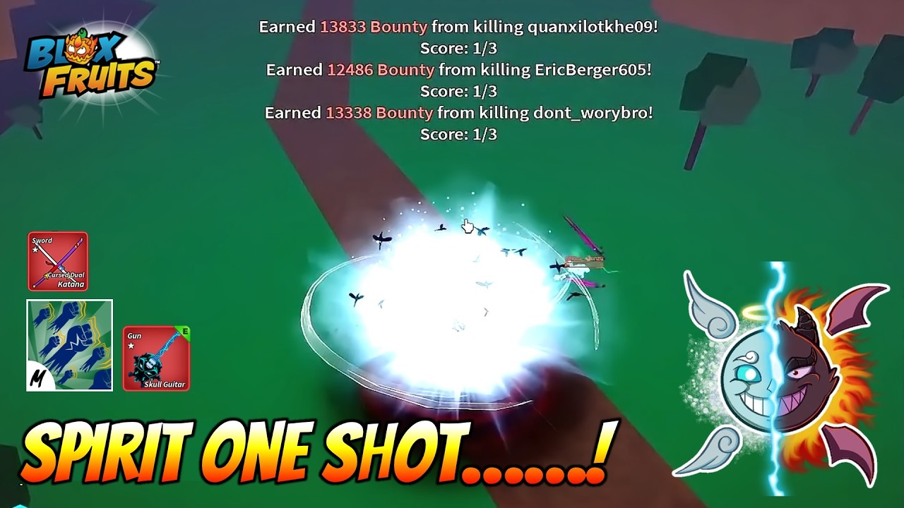 COMBO SPIRIT CDK ONE SHOT EXTREMELY POWERFUL!!!🔥💀 BLOX FRUITS
