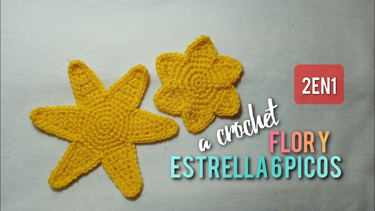 DIY Estrella 6 picos a crochet (Estrella de Belén) 