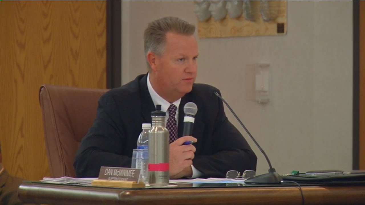 Raw Video: Jeffco Schools Board Meeting: Superintendent Dan McMinimee makes amendment to proposed pa