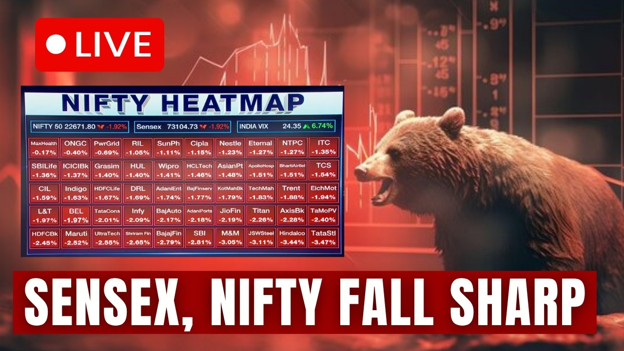 Stock Market Fall LIVE: Why Markets Are Falling Today  | Nifty Below 22,800