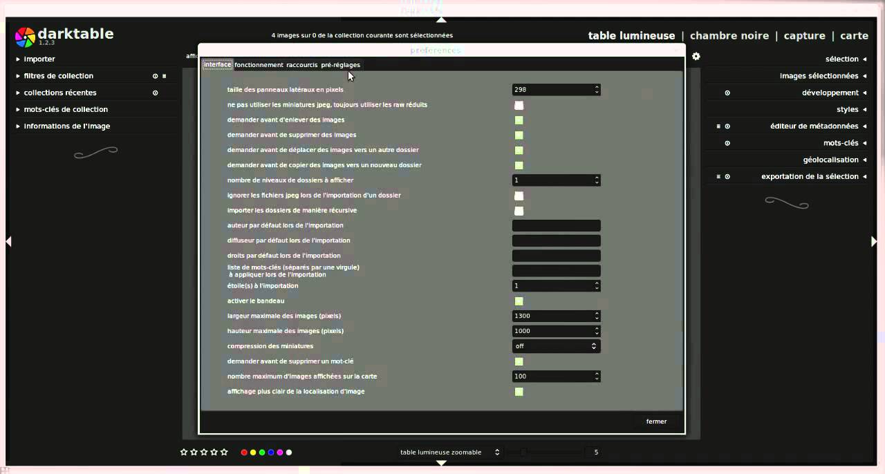 Tuto Darktable 1: Découverte de l'interface