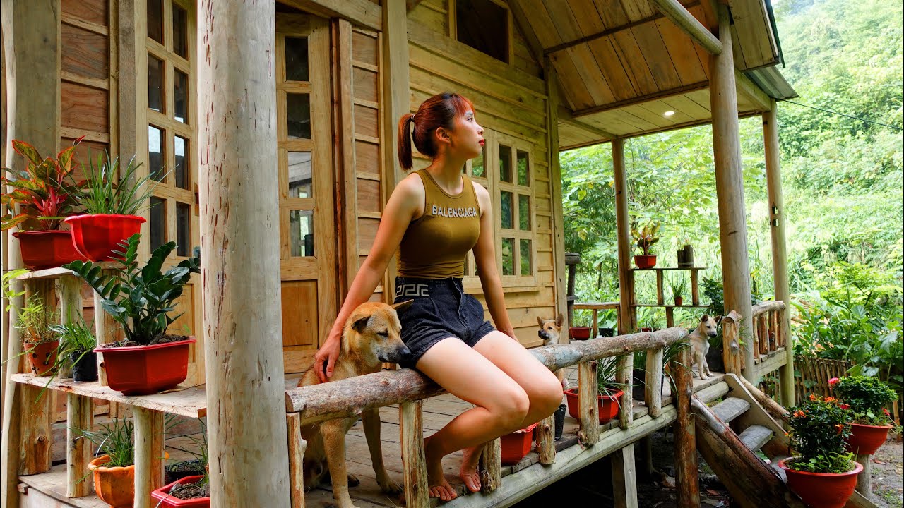 Строительство зимнего сада в последние дни осени - Ana Bushcraft Ep.55