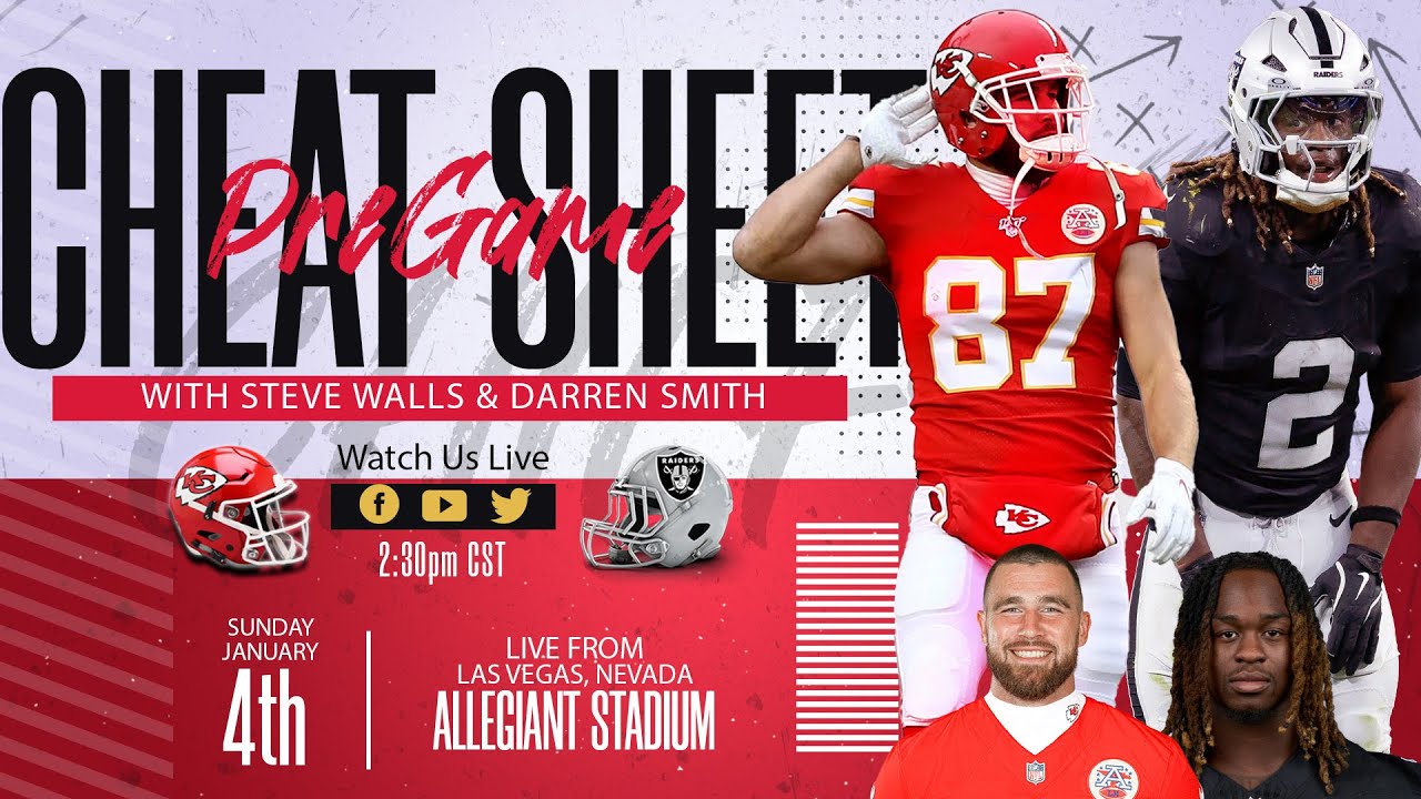 🎧 Pregame Cheat Sheet with Steve Walls & Darren Smith — Chiefs vs. Raiders