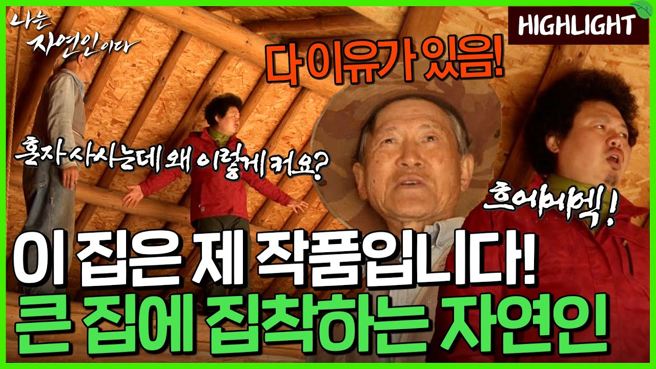 귀틀집의 지붕 덮는 데만 1년! 혼자 사는 자연인이 거대한 집에 살려는 이유｜자연인 하이라이트 138회