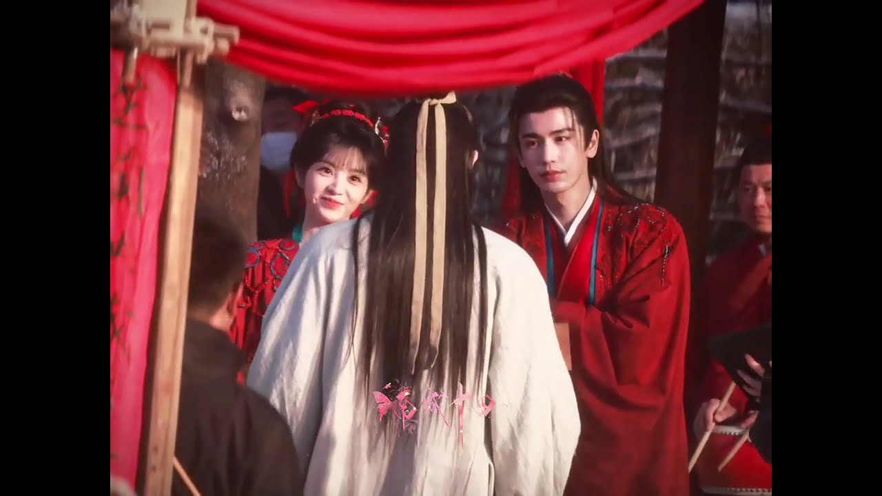 让我们祝福这对新人 #张凌赫 #田曦薇 #逐玉 #路透 #田作之赫 #behindthescenes