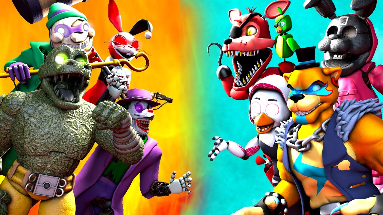 [SFM FNaF] Top 5 SECURITY BREACH VILLAINS VS Fight Animations