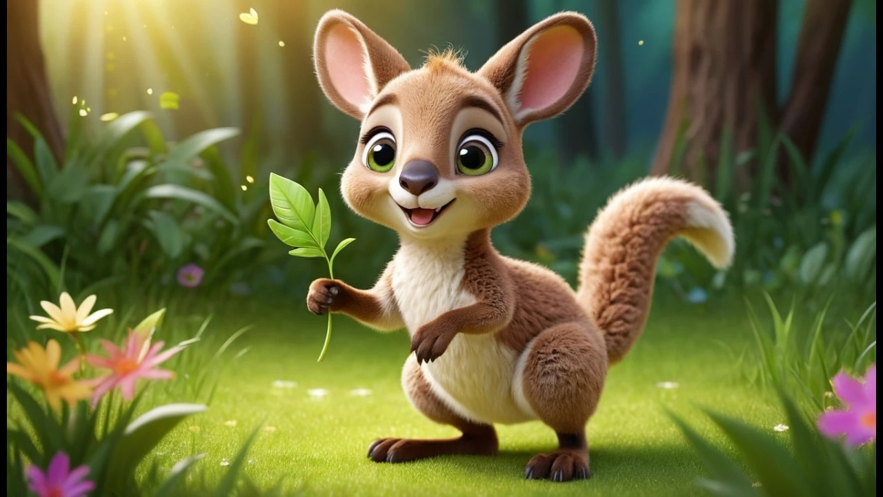Kangaroo Finds a Magic Leaf 🦘🍃 | Magical Animal Stories & Kids Songs