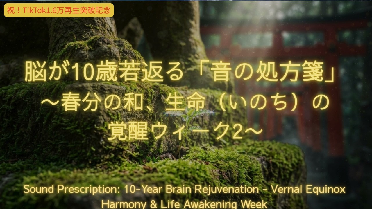 【脳若返り】新芽とタングドラムの息吹 Day2 (1.6万再生突破) / Brain Awakening: New Sprouts & Drum#認知症予防 #脳の若返り #音楽療法