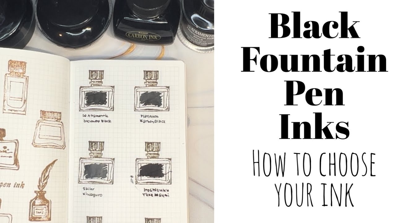 Black Fountain Pen Inks