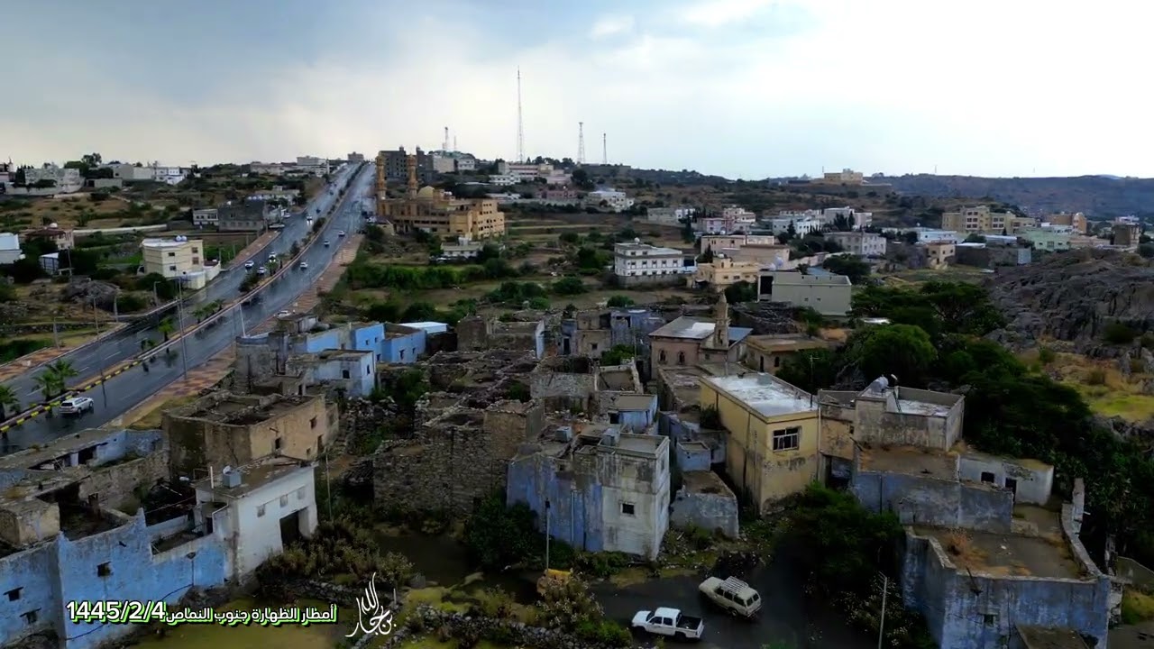 تصوير جوي(درون)لأمطارالظهارة جنوب محافظة النماص الاحد1445/2/4#درون#اجواء_جميله #امطار #شلالات_مائية