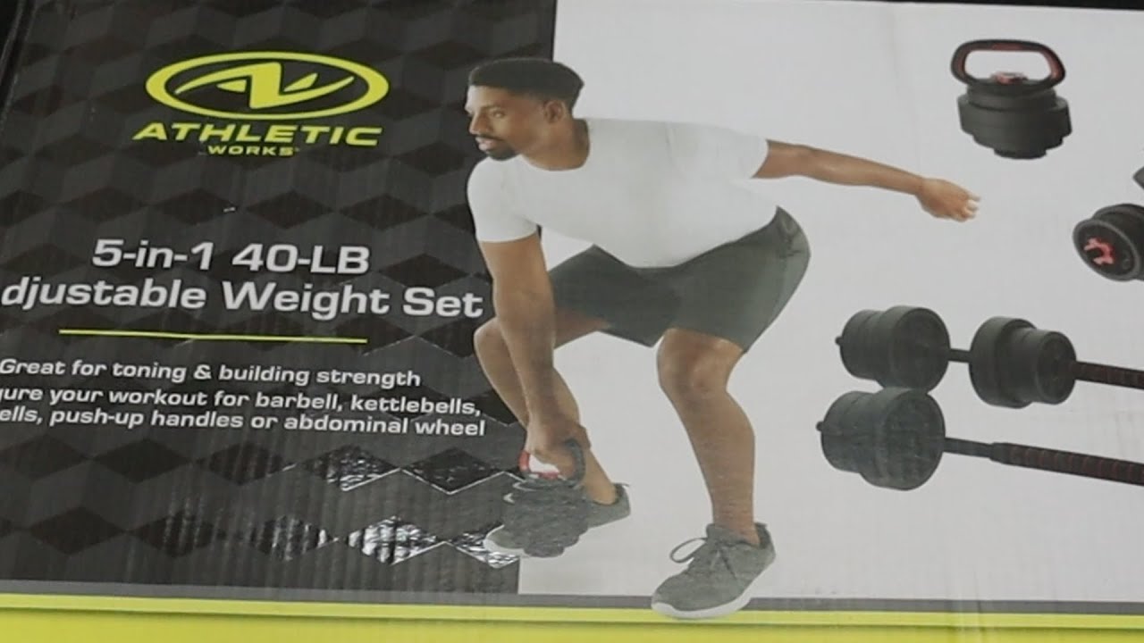 Athletic works 45 pound 5 in 1 weight set review