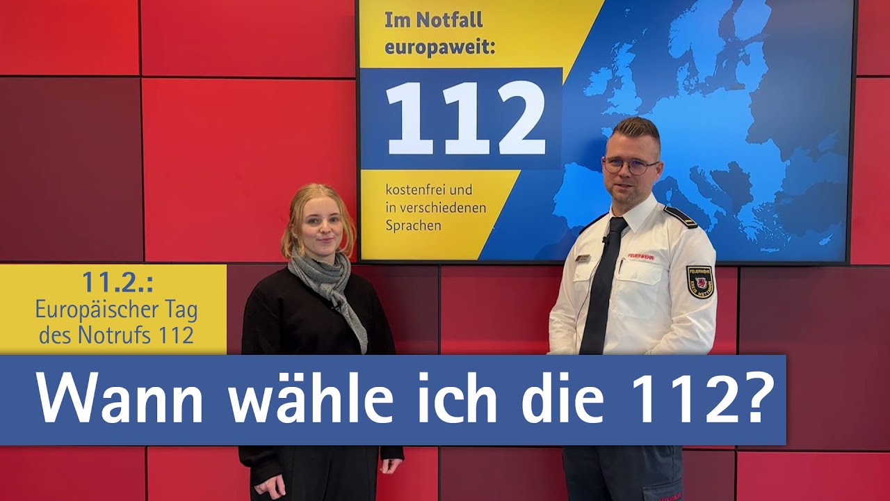 11.2.: Europäischer Tag des Notrufs 112 - Wann wähle ich die 112?