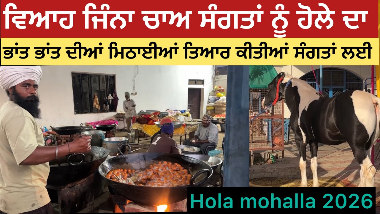 ਭਾਂਤ ਭਾਂਤ ਦੇ ਮਿਠਾਈਆਂ ਦੇ ਲੰਗਰ | ਦਲ ਬਾਬਾ ਬਿਧੀ ਚੰਦ ਵਾਲਿਆਂ ਦਾ | HOLA MOHALLA 2026 | ANANDPURN SAHIB 