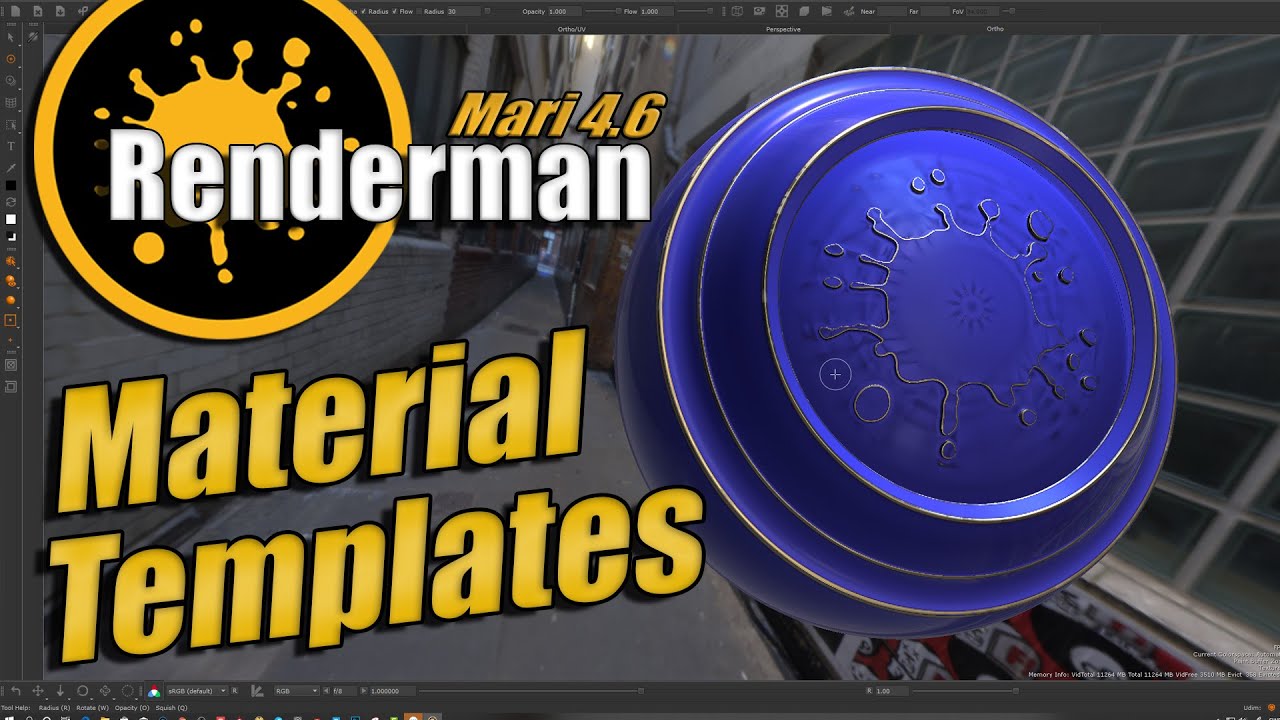 Material templates in Mari | Renderman for Mari tutorial