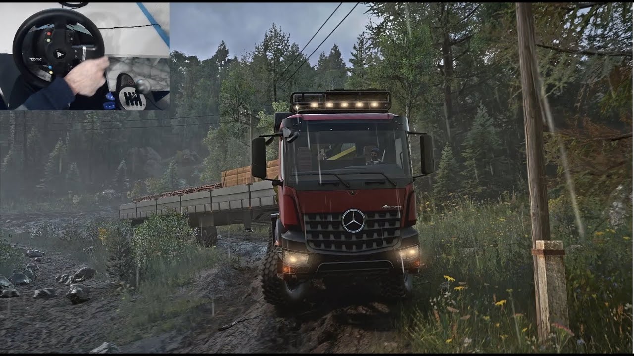 Mercedes New Actros - SnowRunner | Thrustmaster TMX Gameplay