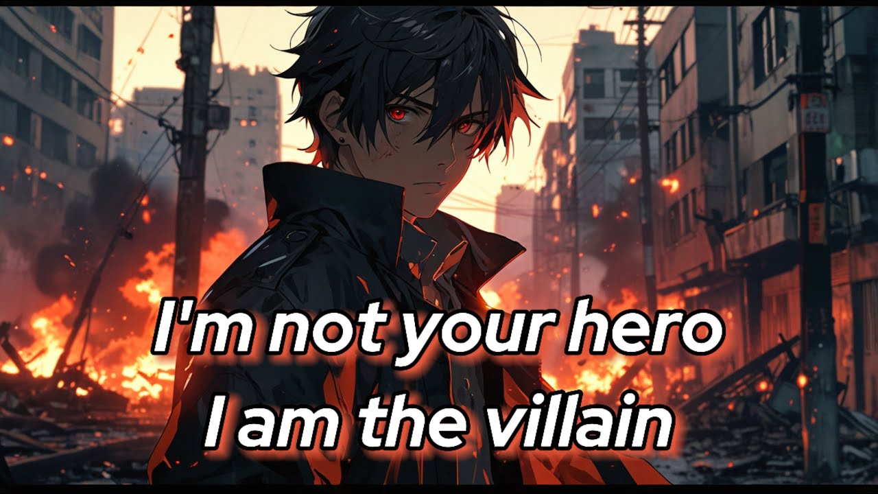 Nightcore - I’m Not the Hero, I’m the Villain Dark Anime Story + Original Lyrics