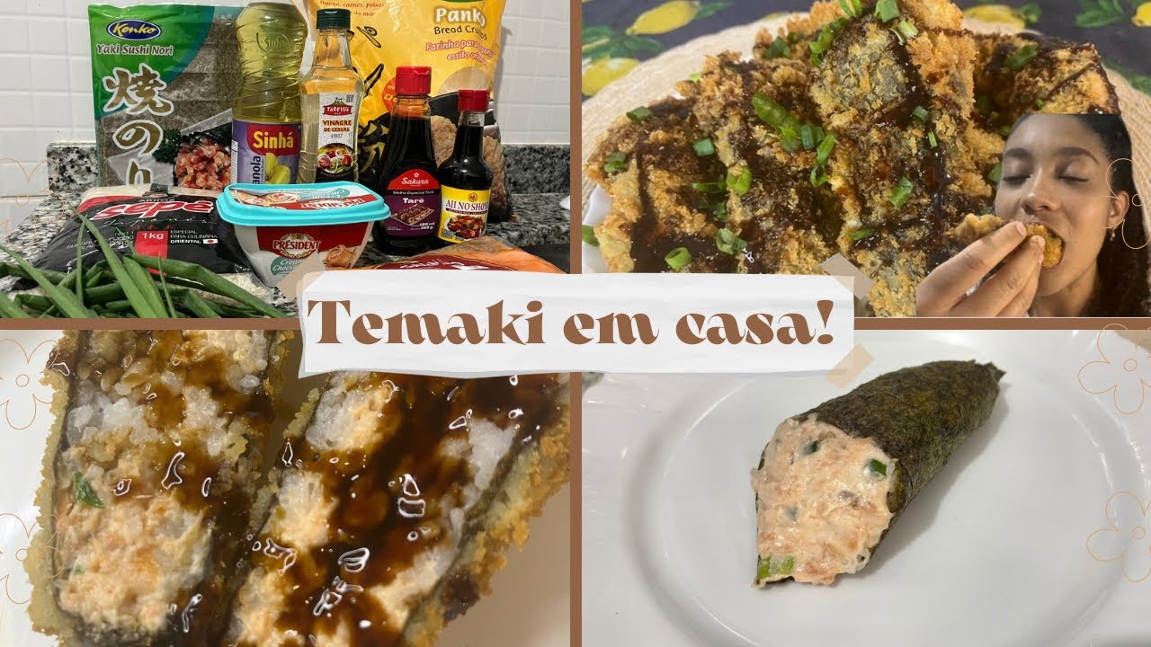 Como fazer Temaki em casa | Temaki frito | receita completa| comida Japonesa