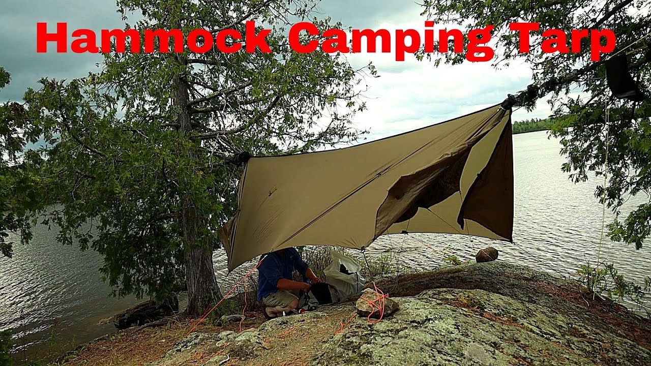 Hammock Camping Tarp / Secrets to tie out or stake down a tarp