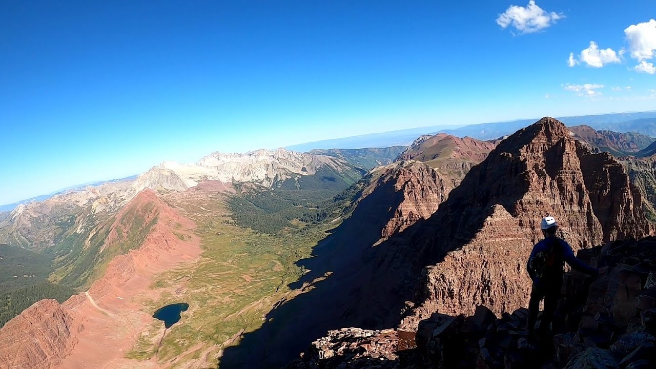 Maroon (14,163') & N. Maroon (14,022') Peaks, South Ridge & Traverse Routes, Snowmass/ Maroon Bells