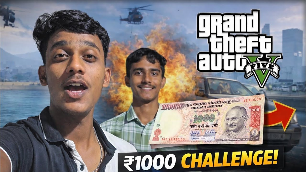 ₹1000 GTA 5 Challenge 😱 | Bhai Mission Complete Kar Payega? (Part 1)