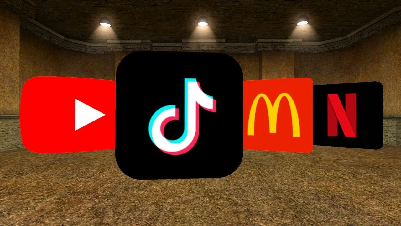 TikTok, McDonald's, YouTube, and Netflix Nextbots Chase in Forgotten Island in Garry's  Mod