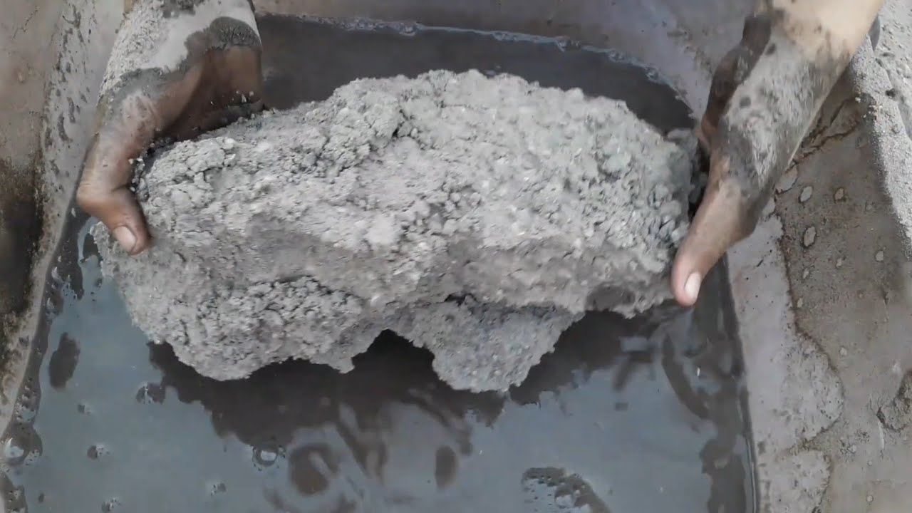 Relaxing video💯💦Crunchy sand chunks cakes crumbling in water+paste play sleepy video💦