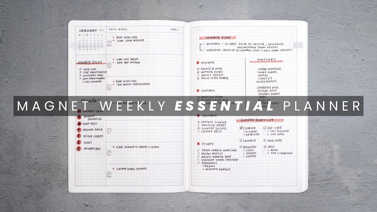 How to use the MAGNET Weekly Essential Planner