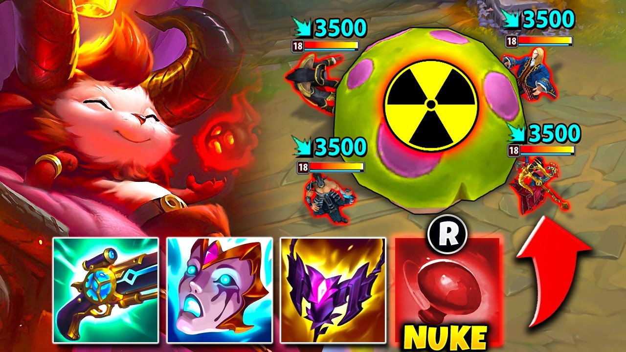 I CREATED THE BIGGEST TEEMO SHROOM YOU'LL EVER WITNESS (ONE SHOT NUKES)