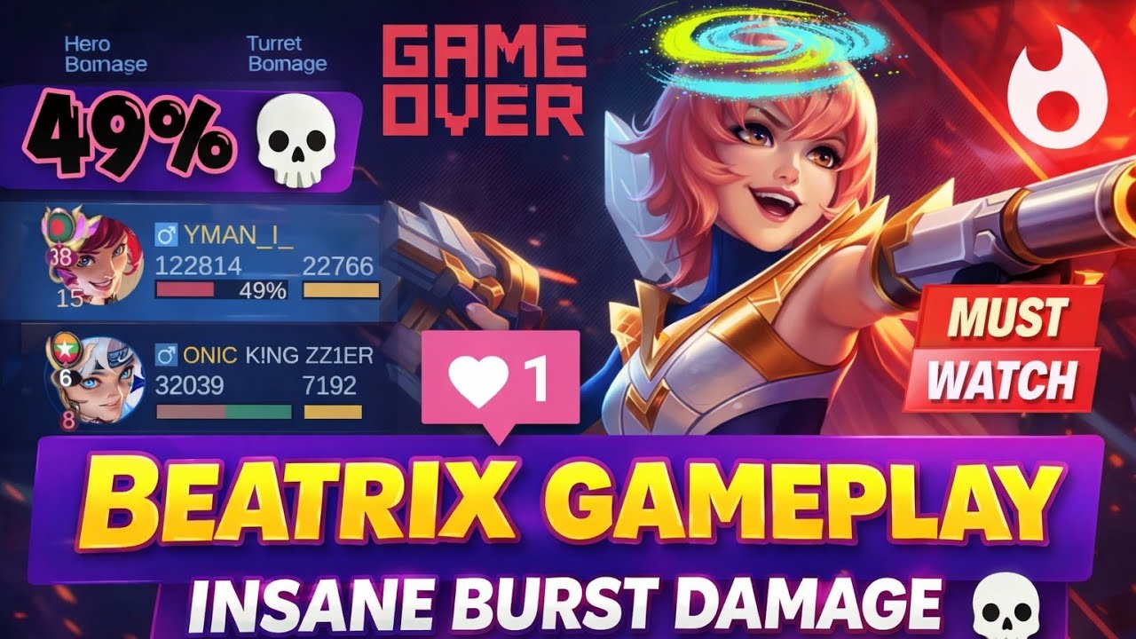 Dealing Massive Damage with Beatrix in MLBB!! 💀💀#mlbb #mlbbindonesia #mlbbph 