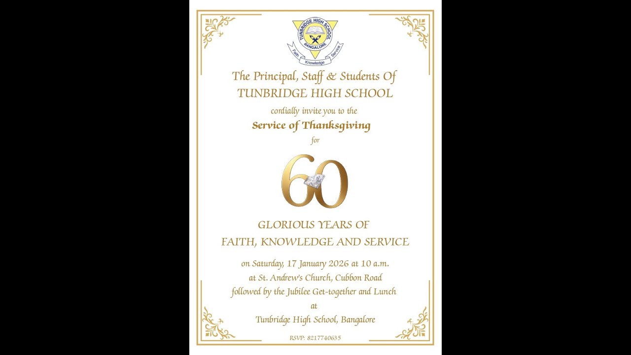Tunbridge High School Celebrates its 60 years Diamond Jubilee