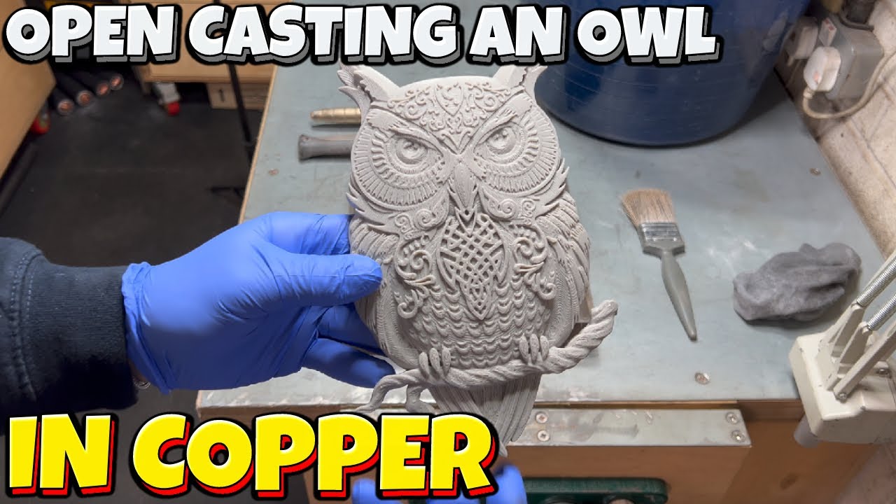 Casting A Copper Owl - Let's Cook! - Home Made Furnace - Cooking With Ingot Joe