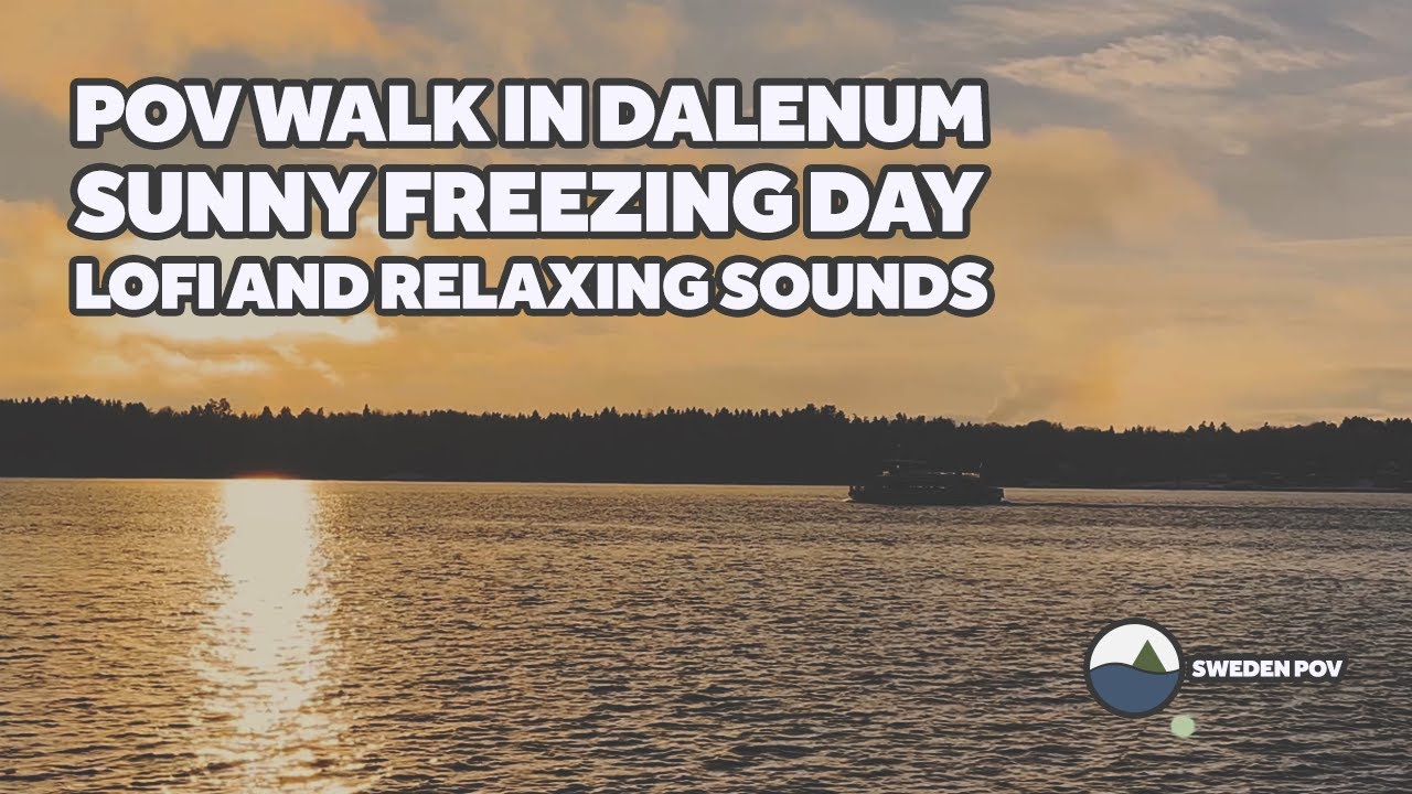 SnowfallCozy Winter POV Walk Dalenum Lidingo Crunchy Snow and Chill