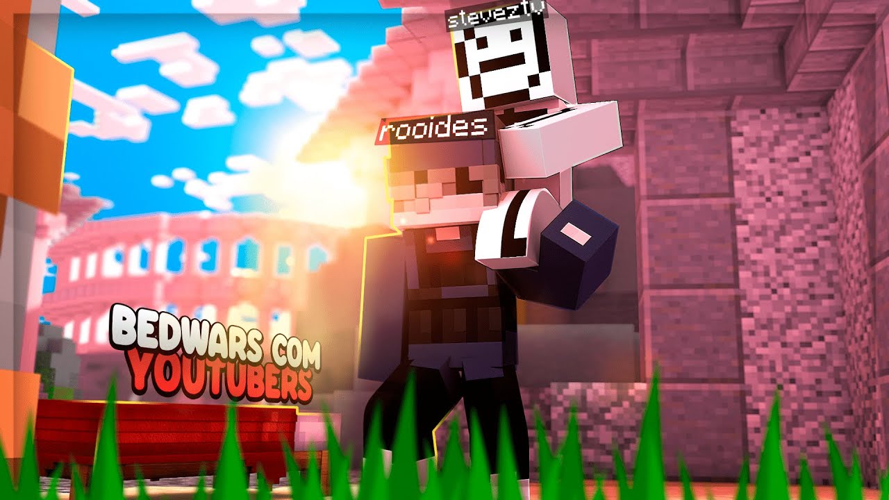ENSINEI o @SteveZTV1 a jogar BEDWARS! (BedWars com YouTubers pt.8)
