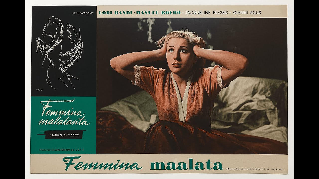 Femmina incatenata (1949) di Giuseppe De Martino, con Lori Randi, Gianni Agus, M. Roero, J. Plessis