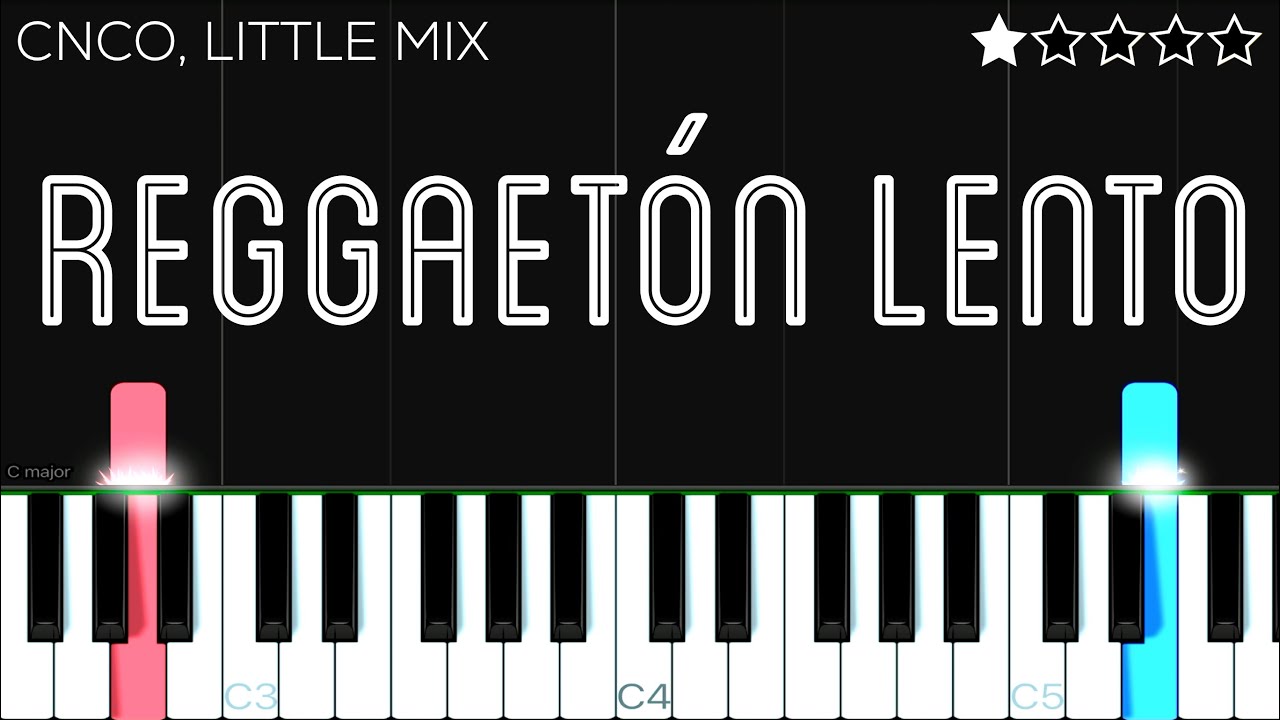 CNCO, Little Mix - Reggaetón Lento | EASY Piano Tutorial