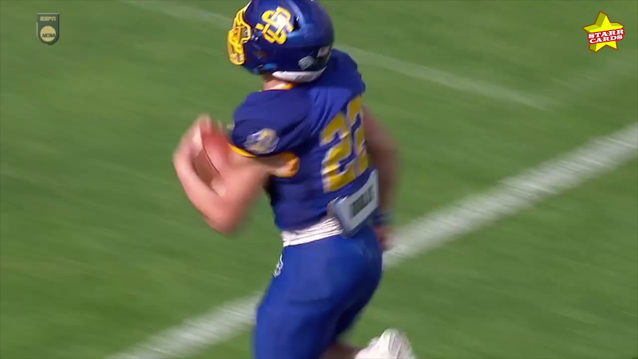 FCS Championship: Isaiah Davis dishes out monster stiff-arm on 85-yard South Dakota State TD