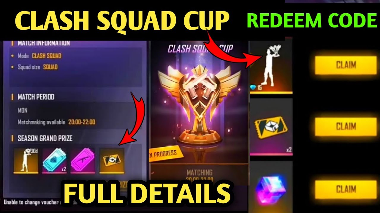 Free Fire Clash Squad Cup | Clash Squad Tournament | Clash Squad Cup Full Details | Free Emote Claim