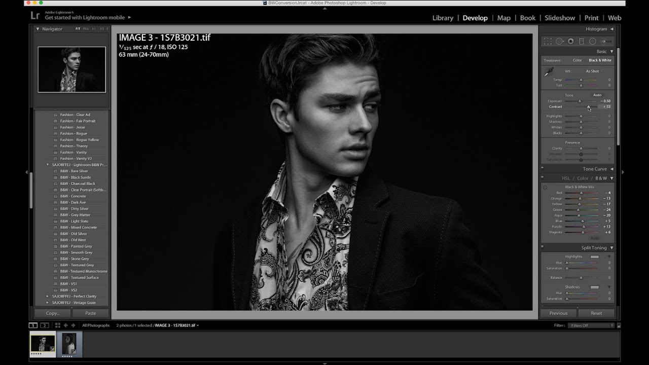 Lightroom - Converting Photos to Black and White