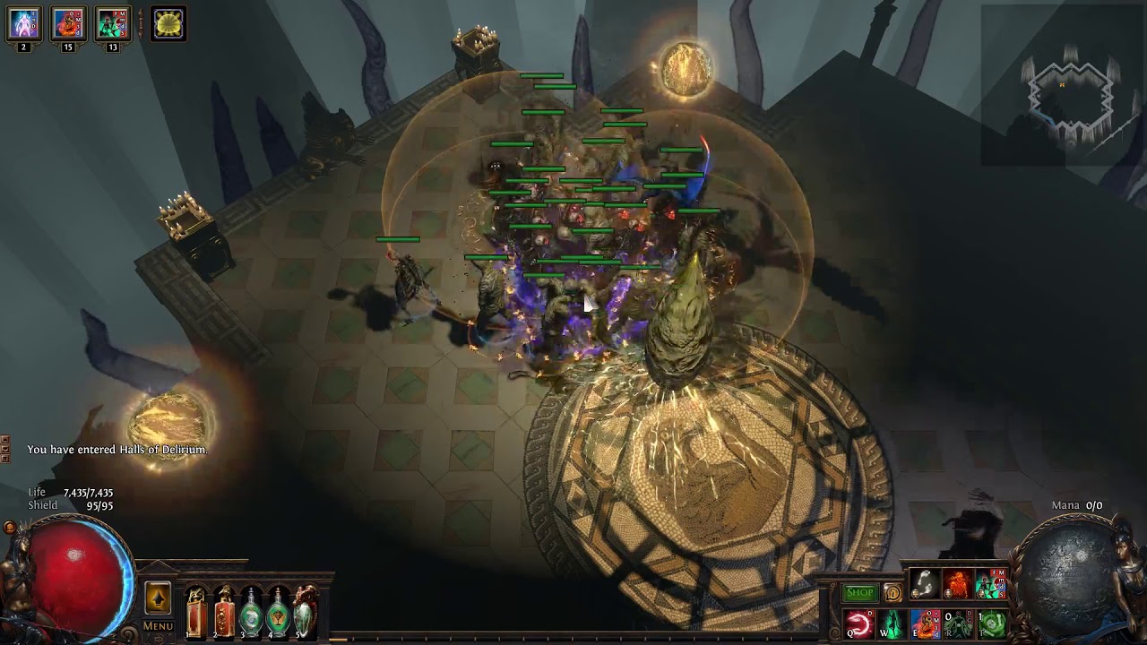 Path of Exile baron skele/zombie summoner vs The Purifier guardian