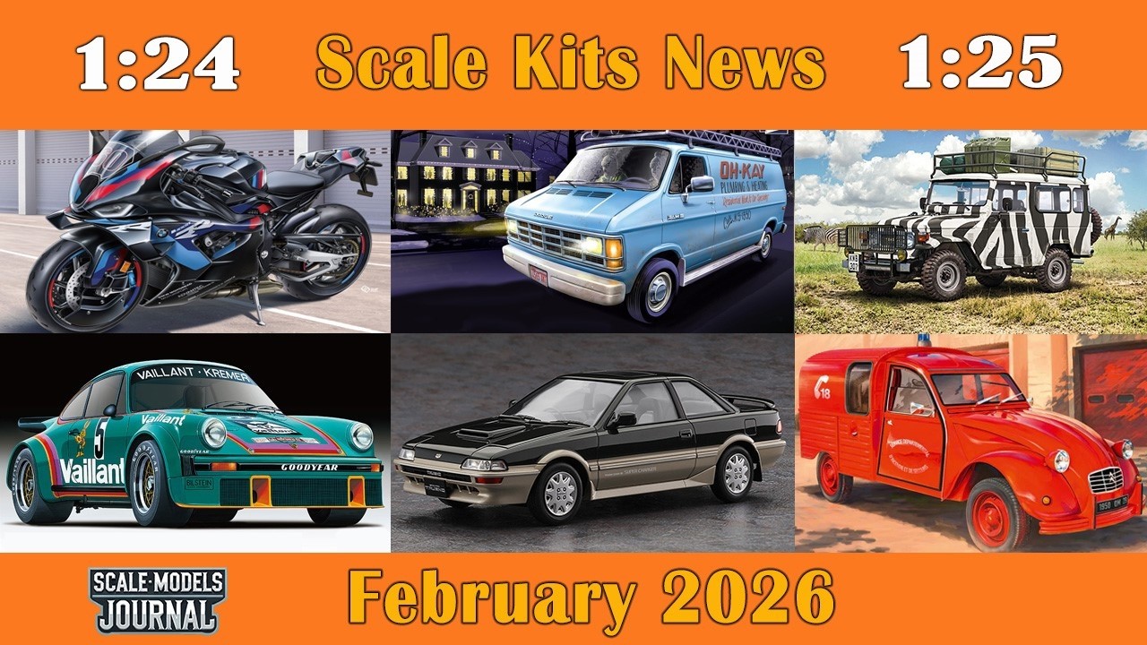 Scale Models News/ Cars, Trucks and Motorcycles 1:24, 1:25, 1:9, 1:12 - February 2026