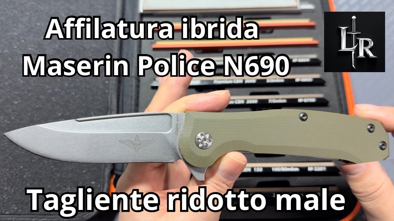 Affilatura ibrida Maserin Police , tagliente ridotto male